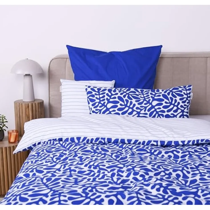 TOM TAILOR HOME Kissenhülle new bedroom, ORGANIC LEAVES, 40x40 cm oder 40x80 cm, (1 Stück), mit farbigem Markenreißverschluss – Bild 7