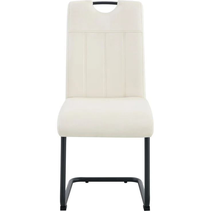 Schwinger-Stuhl 2er Set Lyon Stühle in Creme - gemütliches Design - B/H/T: 43x98x61 cm – Bild 4
