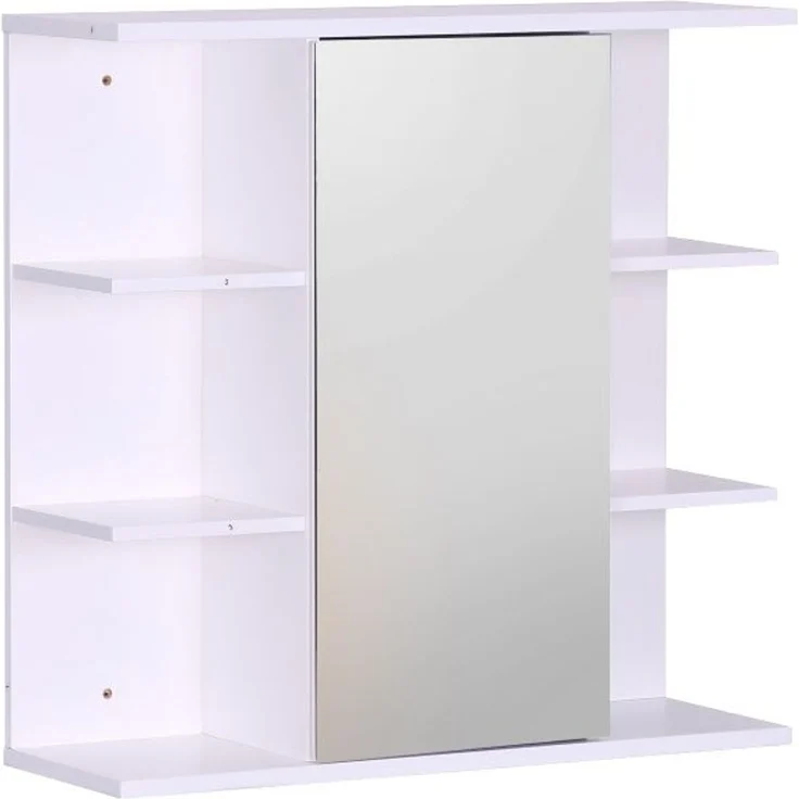 Relaxdays Spiegelschrank mit 8 Ablagen – Bild 1