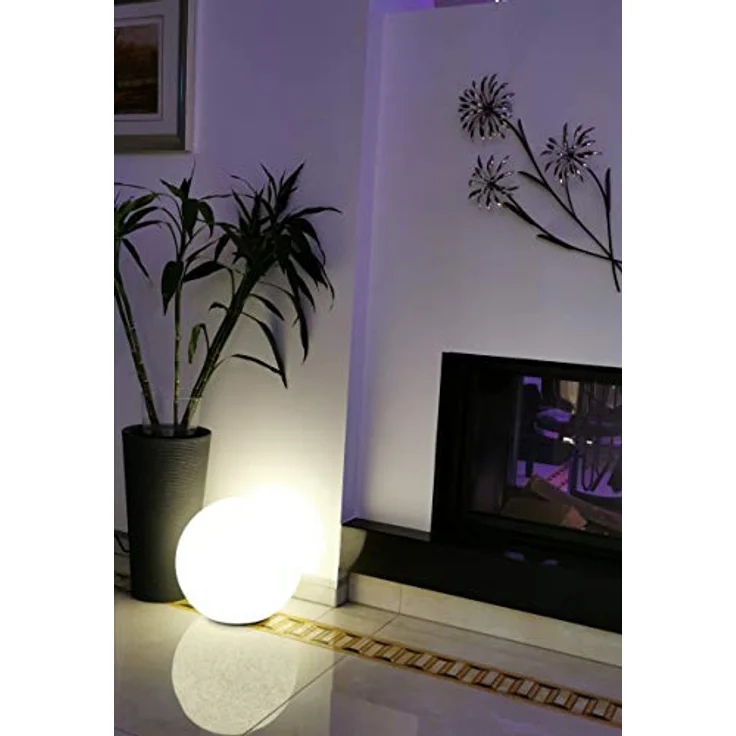 TRANGO Gartenleuchte, *NATURE* 3er Set Kugellampe 23400G Granit-Optik Gartenkugel, Außenleuchte Lieferumfang je 1x Ø 20, 30, 40cm, IP65 Strahlwassergeschützt für Außen und Innen geeignet – Bild 7