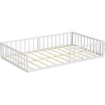 Bodenbett aus Metall Minno Weiß 205 x 125 cm ohne Matratze Vitalispa