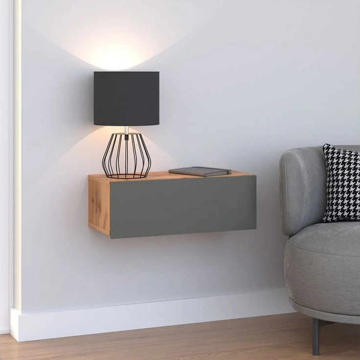 IDIMEX Nachtkommode NANI, Hängender Nachttisch mit Schublade Nachttisch schwebend – Bild 1