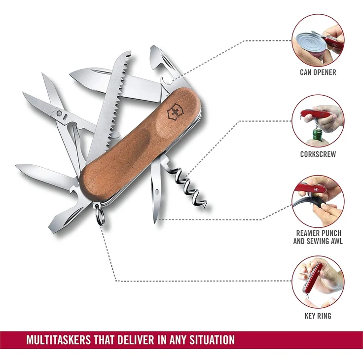 Victorinox, Schweizer Taschenmesser, Evolution 17, Multitool, Swiss Army Knife mit 13 Funktionen, Klinge, gross, Dosenöffner, Schraubendreher 3 mm – Bild 5