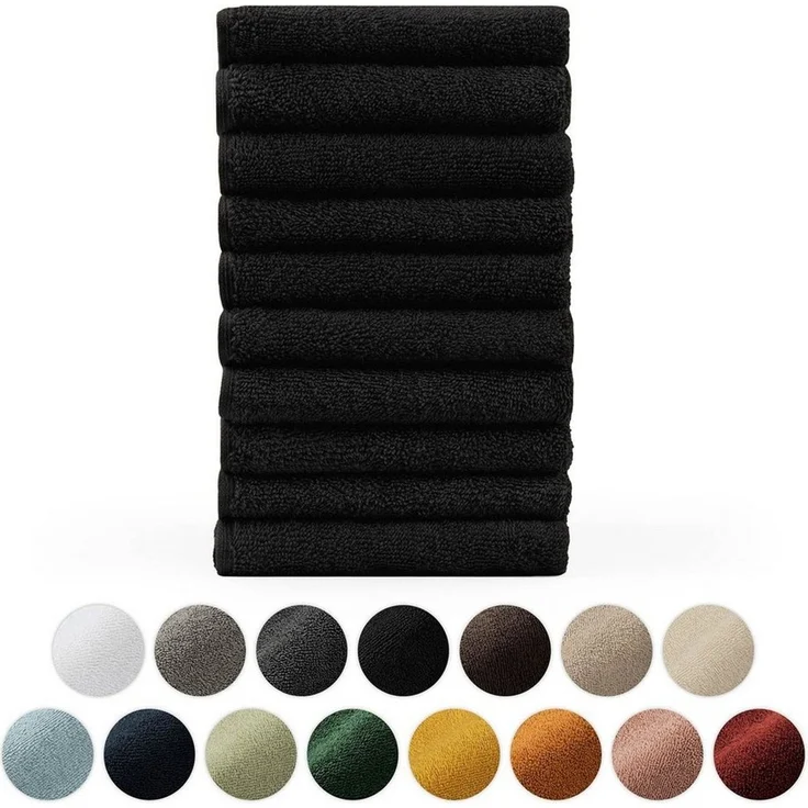 Blumtal Gästehandtücher Premium 10er Set Gästehandtücher rechteckig 30x50cm, Frottee (10-St), Handtücher Set, 100% Baumwolle – Bild 1