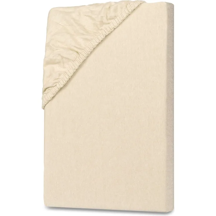 Jersey Spannbettlaken 140-160x200 100% Baumwolle weich bügelfrei komfort Beige