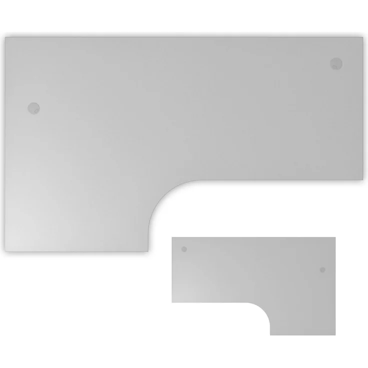 bümö Tischplatte 200x120 cm in grau, Schreibtischplatte aus Holz, Holzplatte, Spanplatte kratzfest beschichtet, ABS-Kante, 120 kg Tragkraft für DIY Homeoffice Eckschreibtisch, PL-82-5