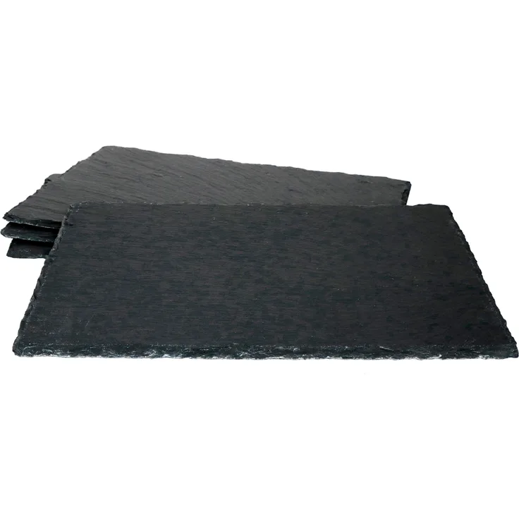 4x Schieferplatten 20x30 cm Tisch-Set Untersetzer Servierplatte Naturschiefer