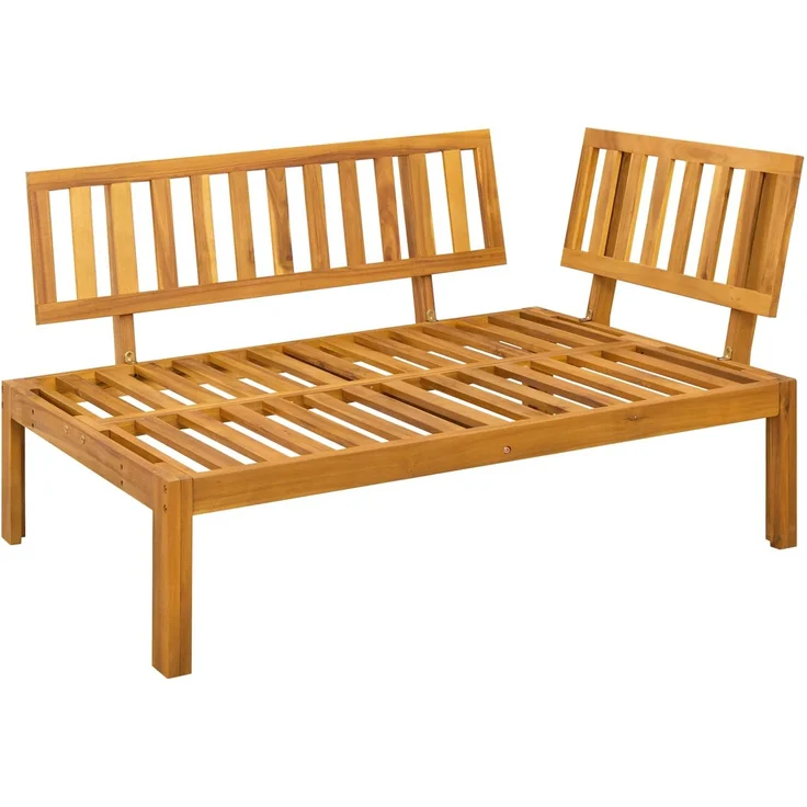 vidaXL Gartenecksofa Natürlich und Cremweiß Akazienholz 42026770 – Bild 4