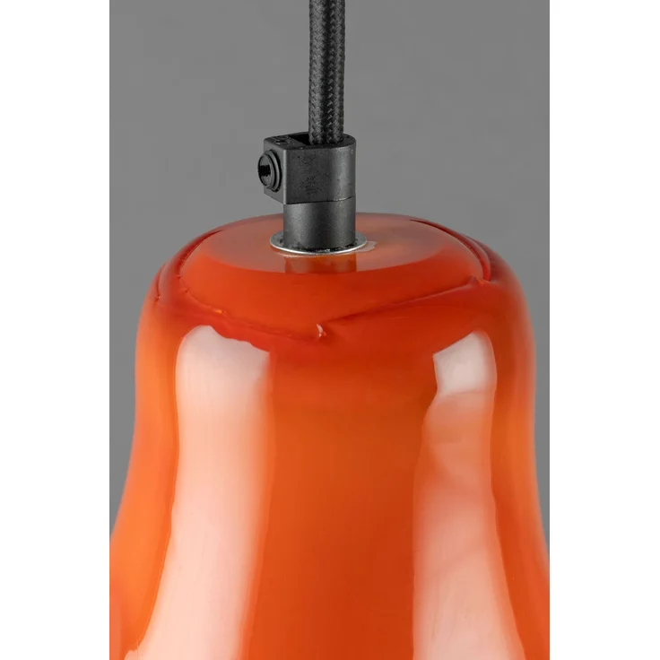 DutchBone Pendelleuchte Gable in Orange aus Glas mit E27-Fassung 13x13x15 cm – Bild 4