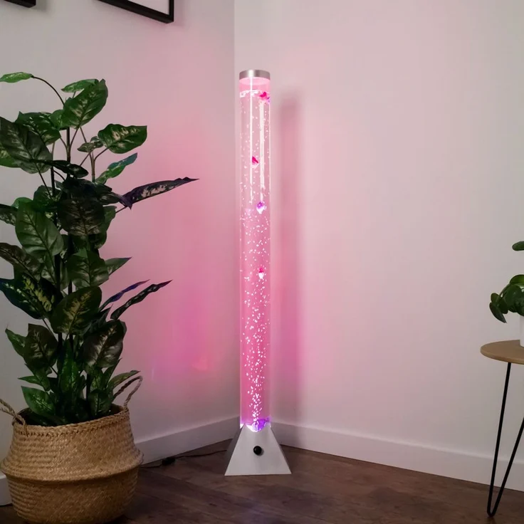 LED Deko Stehleuchte, Wassersäule, Deko-Fische, Höhe 120 cm – Bild 5