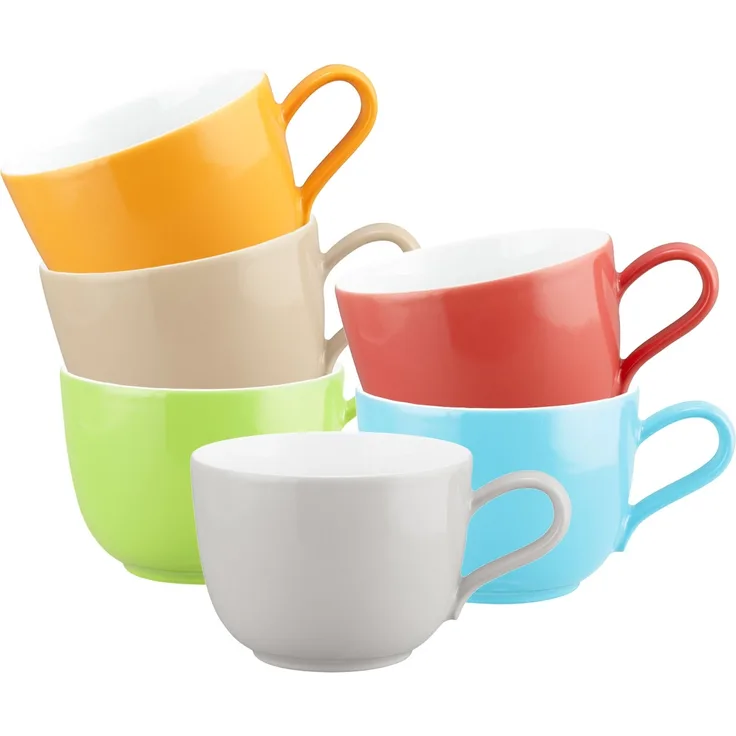 Seltmann Weiden Liberty Pure Colors Kaffeetasse 260 ml 6er Set - Mixed
