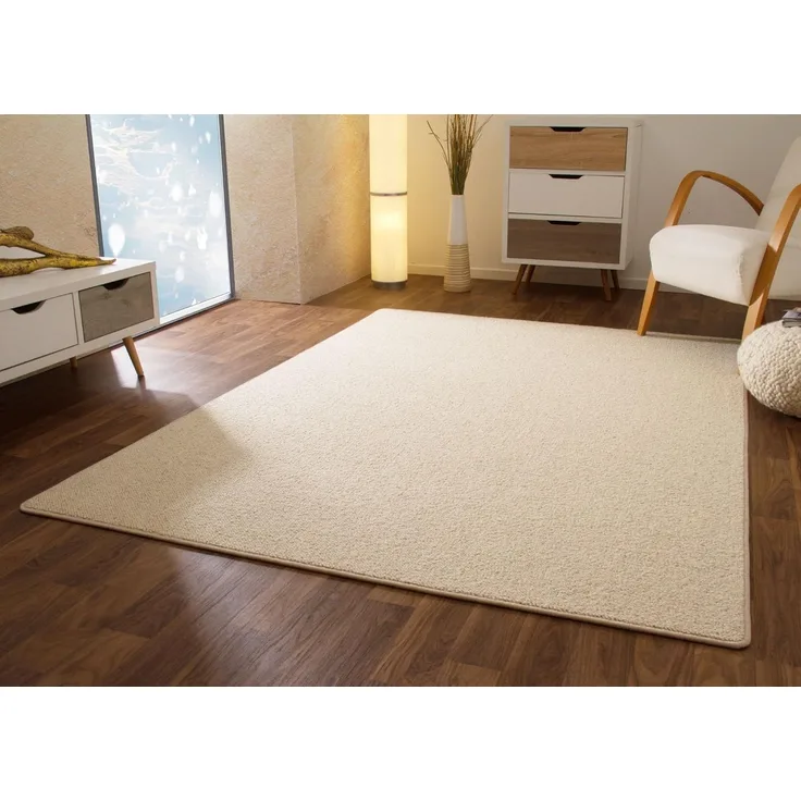 Designerteppich Modern Berber Sydney, Farbe: creme, Größe: 200x200 cm