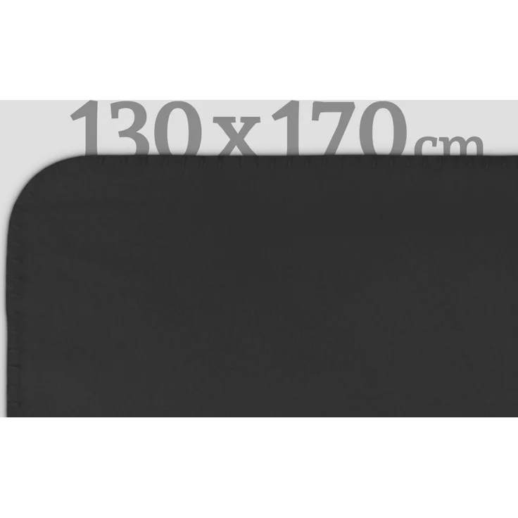 Fleecedecke mit Kedernaht - 130x170 cm Schwarz – Bild 2