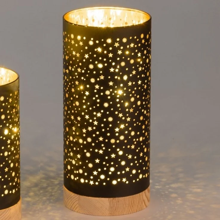 formano Nachttischlampe Sterne, Mit Timerfunktion, Schwarz, Motiv: Sterne – Bild 2