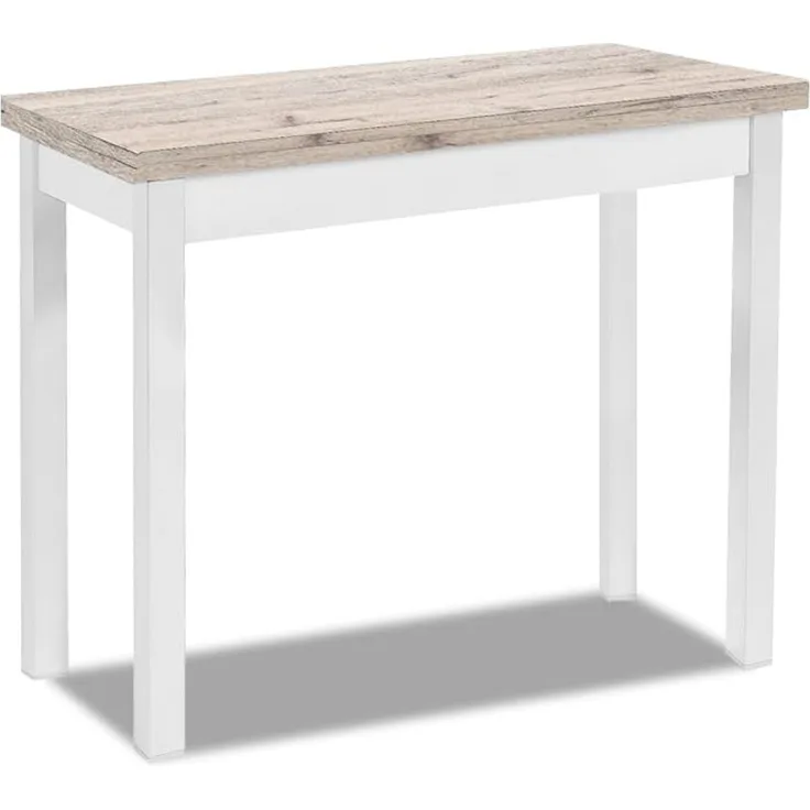 ASTIMESA Küchentisch im Buchstil ohne Schublade und Platte aus laminiertem Holz, Amundsen, 80 x 40 cm a 80 x 80 cm