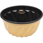 RIESS 0495-026 Gugelhupfform 22 cm, Emaille, CLASSIC, GOLDGELB / Emaillebackform