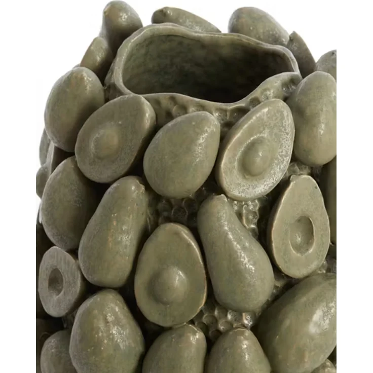 Dekovase Vase AVOCADO von Light & Living Bodenvase Ø33x37,5 cm Keramik Olivgrün – Bild 3