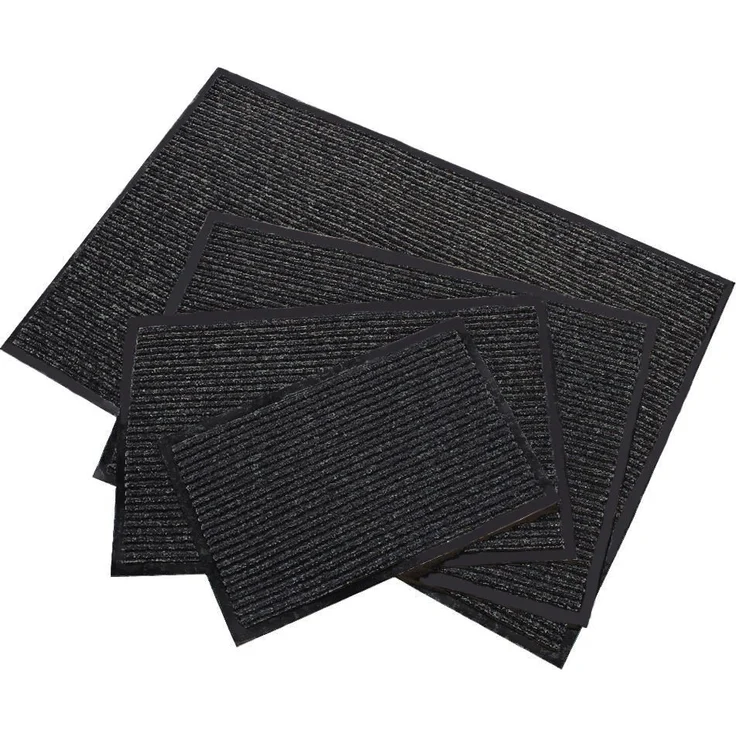 Spetebo Fußmatte Schmutzfangmatte in schwarz - 90 x 60 cm, rechteckig, Höhe: 10 mm, Türmatte für Innen und Außen – Bild 1