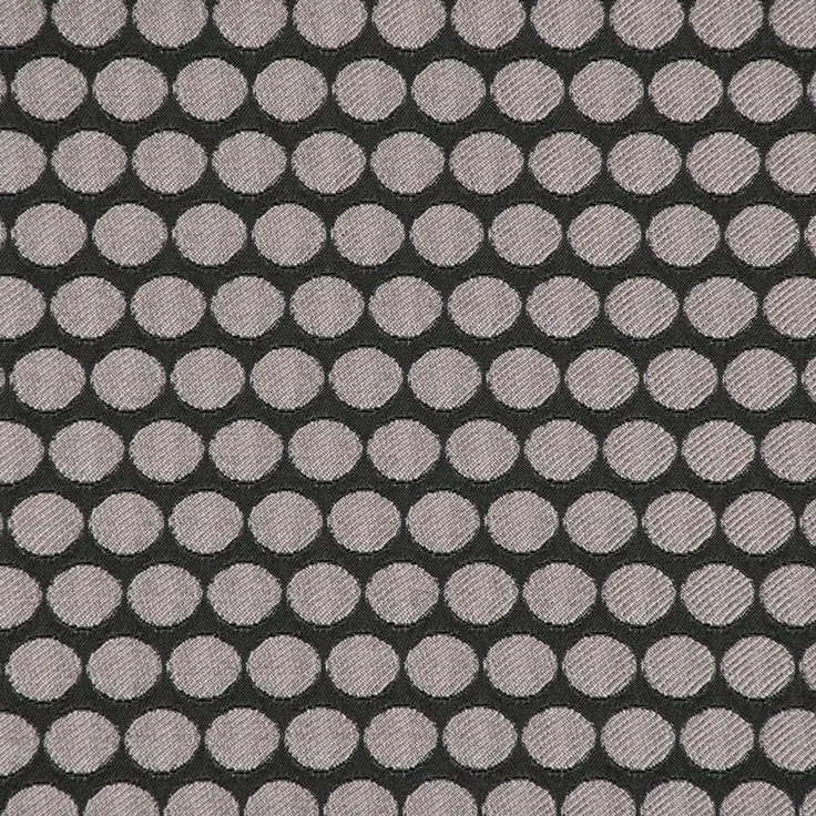 SCHÖNER LEBEN. Tischläufer SCHÖNER LEBEN. Tischläufer Jacquard Punkte schwarz silbergrau, handmade – Bild 2