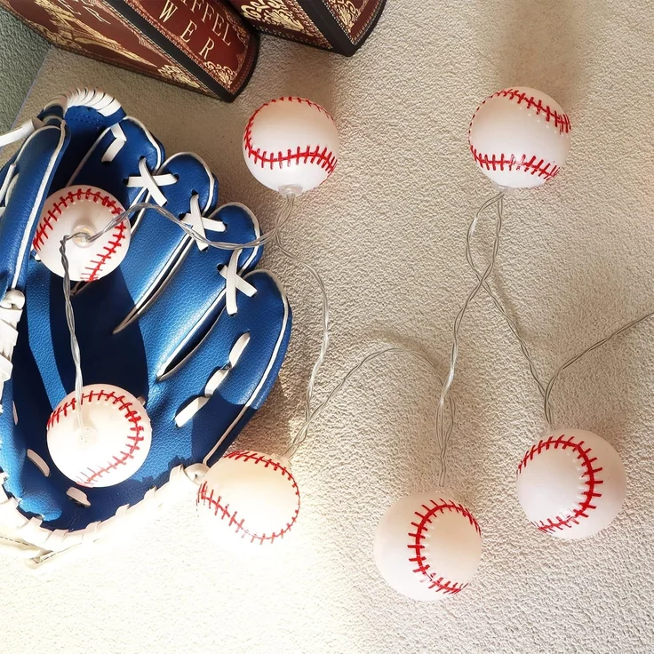 ABC LED-Lichterkette im Baseball-Design, batteriebetrieben, 2 m, 10 LED – Bild 5