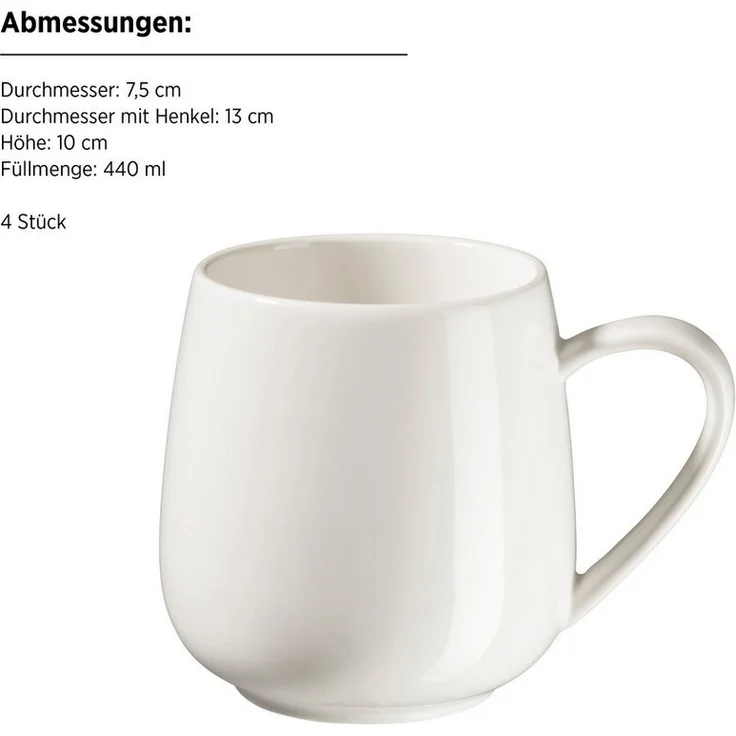 MÄSER Becher Taya, 4-tlg, Porzellan – Bild 2