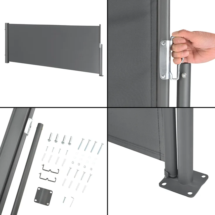 Seitenmarkise Mulhacén 100x300 cm Grau Sichtschutz pro. tec – Bild 6