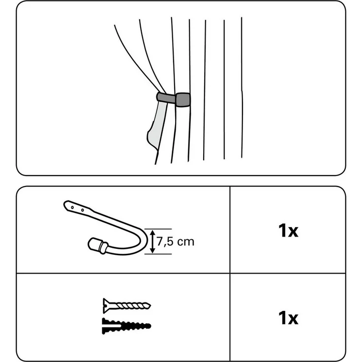 Gardinia Raffbügel Edelstahloptik – Bild 3