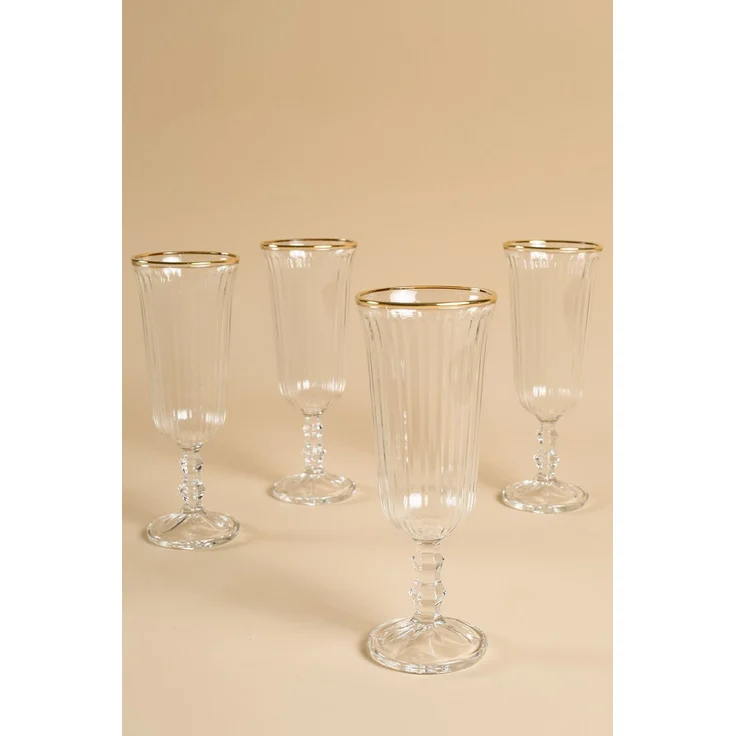 Hermia Concept 'Splendid 120' Weingläser-Set (4-teilig), Gold / Transparent, 6 x 6 x 15,8 cm, 120 ml – Bild 4
