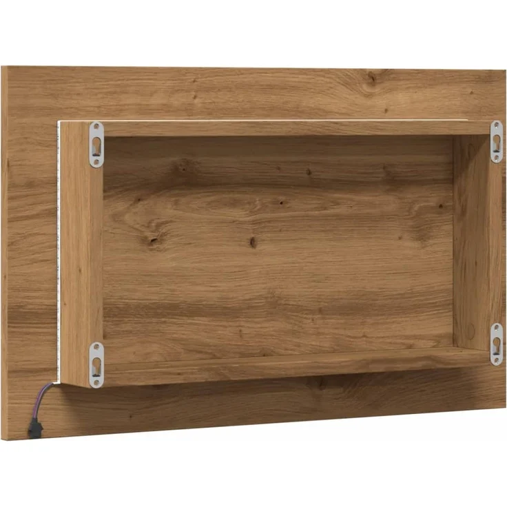 vidaXL Badspiegel mit LED-Leuchten Artisan-Eiche 60x8,5x38 cm 856266 – Bild 7