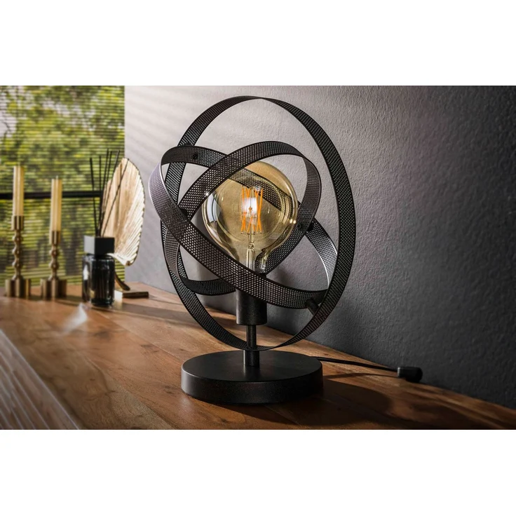 KAWOLA Tischleuchte DILLY Tischlampe Metall schwarz 38 x 28 x 32 cm – Bild 2