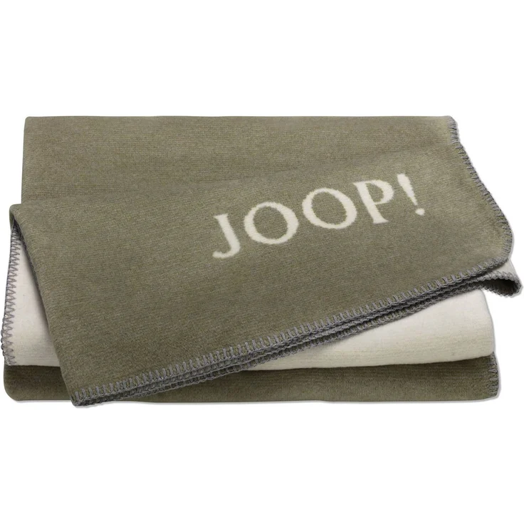 JOOP! Wohndecke - Melange Doubleface Oliv 150x200cm – Bild 1