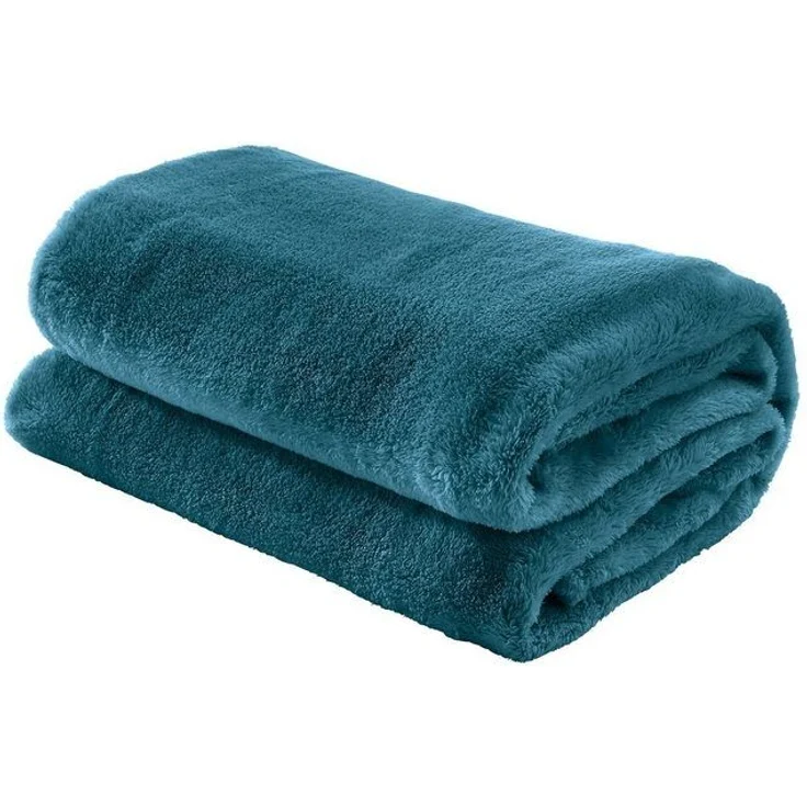 Wohndecke Wohndecke "Salerno", Erwin Müller, Teddy-Fleece Uni – Bild 4