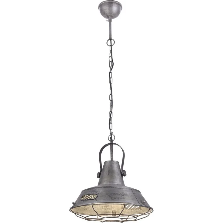 Hängeleuchte, Laternen-Design, silber, D 38 cm – Bild 1