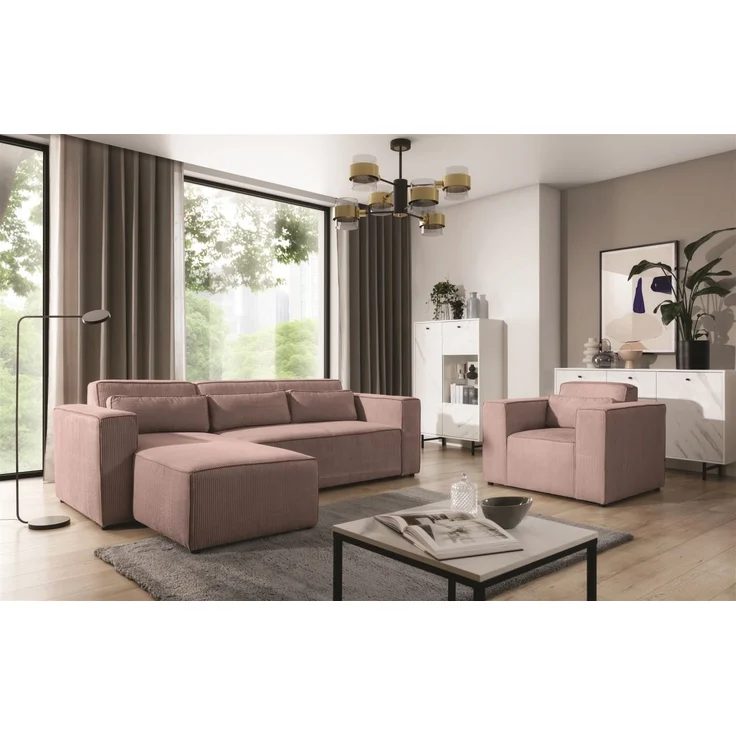 Sessel Designersessel WALDO in Stoff Poso Altrosa – Bild 3