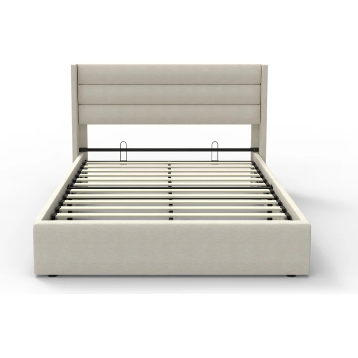 HOME DELUXE LED Bett SORINA inkl. Matratze Beige - 160 x 200 cm – Bild 7