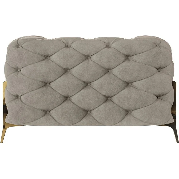 S-Style Möbel Polstergarnitur Ashley 3+2+1, Chesterfield mit Goldenen Metall Füßen, (1x 3-Sitzer-Sofa, 1x 2-Sitzer-Sofa, 1x Sessel), mit Wellenfederung – Bild 3