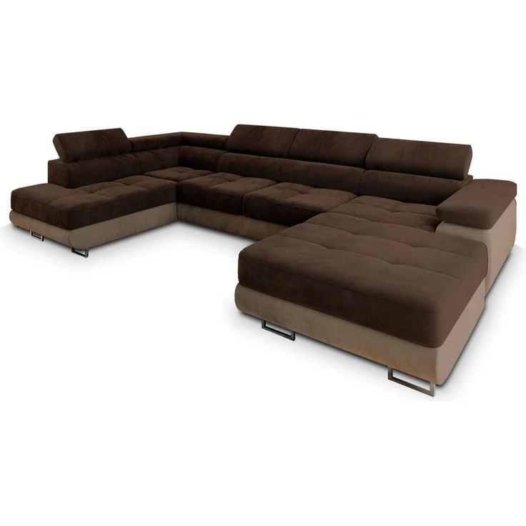 Masseno Ecksofa CASONE mit Schlaffunktion U-Form, Sofa mit Bettkasten – Bild 2