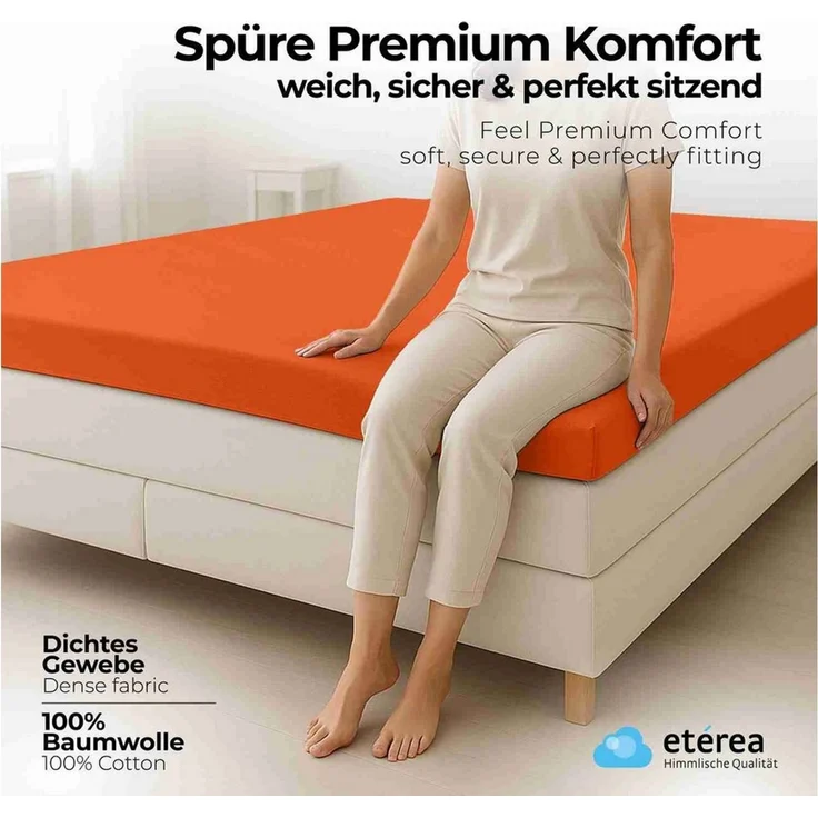 etérea Himmlische Qualität Spannbettlaken etérea Comfort Jersey Topper Spannbettlaken, Jersey, Gummizug: rundum, (1 Stück) – Bild 2