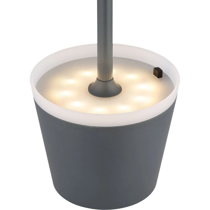 Tischlampe Kabellos Solar Akku Tischleuchte Außen Solarleuchte Anthrazit 36637A – Bild 6