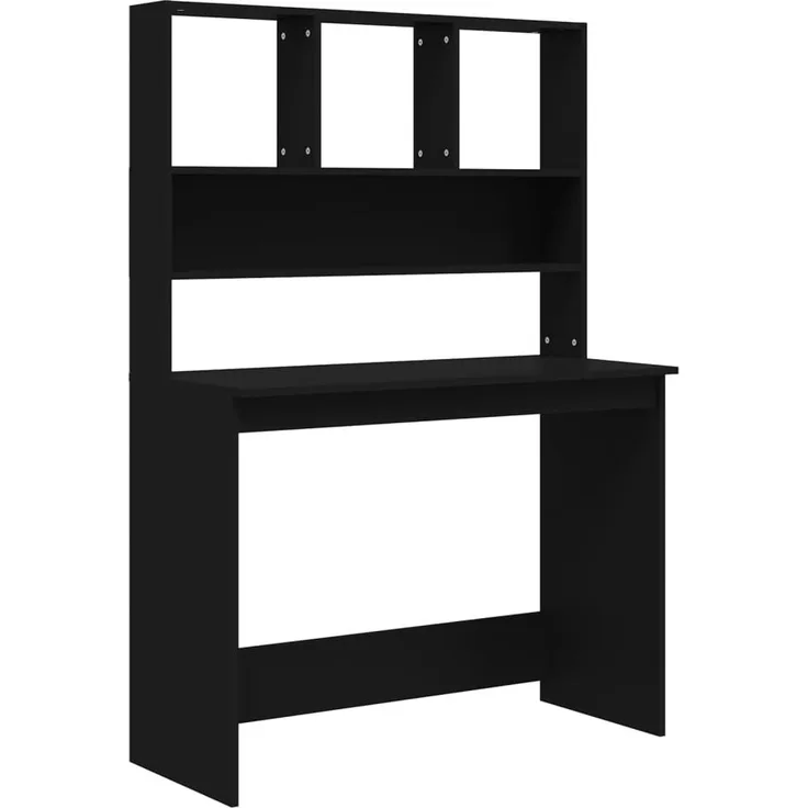 vidaXL Schreibtisch mit Regal Schwarz 102x45x148 cm Holzwerkstoff 823001