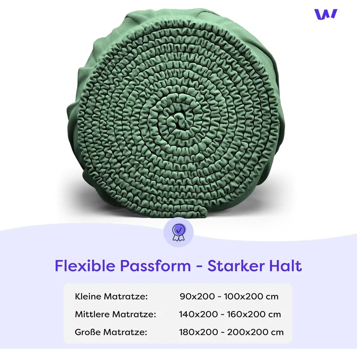 Wolkenfeld Spannbettlaken 100% Baumwolle - Superweiches Bettlaken für Matratzen von 5 bis 20cm, Jersey, Gummizug: rundum, (1 Stück), Rutschfest & Blickdicht - 90x200, 140x200, 160x200, 180x200 200x200 – Bild 9