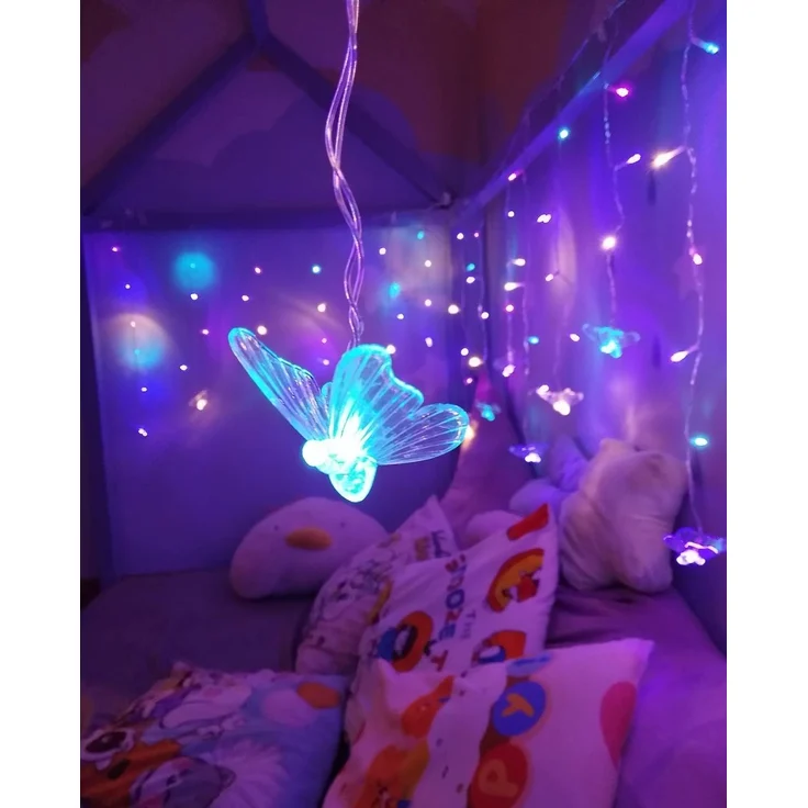 ABC LED-Lichterkette mit Schmetterlingsmotiv, zum Aufhängen im Innenbereich – Bild 3