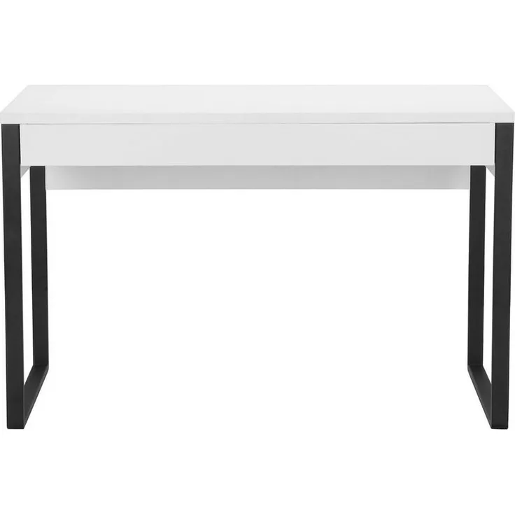 Places of Style Schreibtisch Moid, Computertisch im modernen Design, Breite 120/140/160 cm, mit Metallbeinen & Schublade