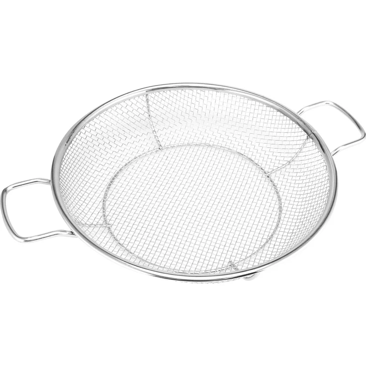 Grillkorb rund / Edelstahl Ø ca. 30 cm / 2 Griffe – Bild 1