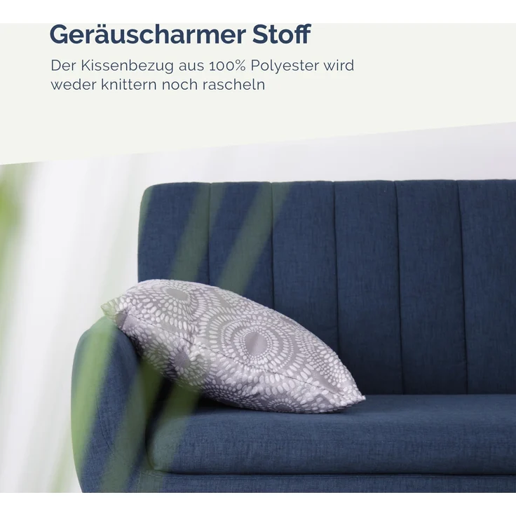 Dekokissen 50x50 mit verd. Reißverschluss, ( Grau ) Kissenbezug inkl. Füllkissen "Punkte", Dekorative Kissenbezüge, weicher Bezug für Kissen – Bild 7