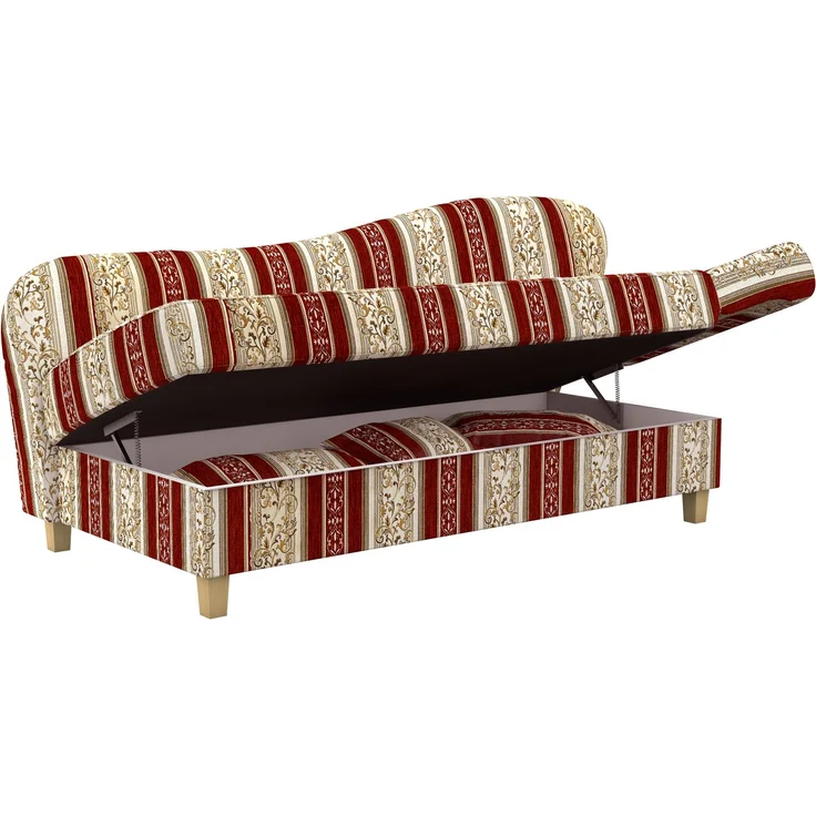Max Winzer Recamiere mit Armteil rechts klappbar 'Selma', Chenille rot, 82 cm x 88 cm x 190 cm – Bild 3