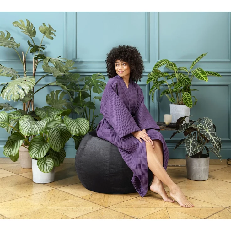 Sitting Point Sitzsack Marla Plump Samt senf – Bild 2