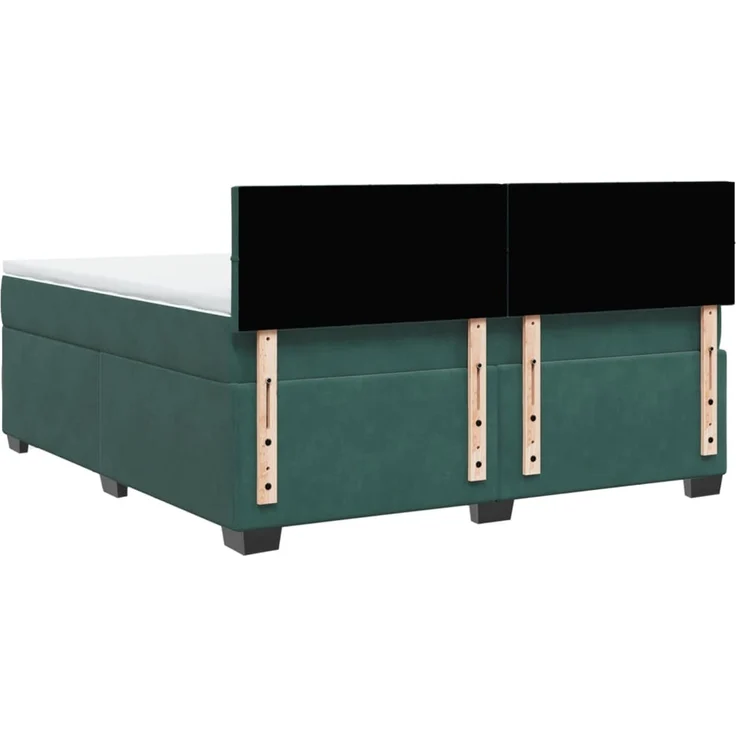 vidaXL Boxspringbett mit Matratze Dunkelgrün 180x200 cm Samt 3286381 – Bild 10