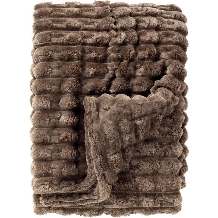 Wohndecke Kuscheldecke 'Lucas' 150x200 cm - Driftwood - Taupe, Dutch Decor – Bild 1