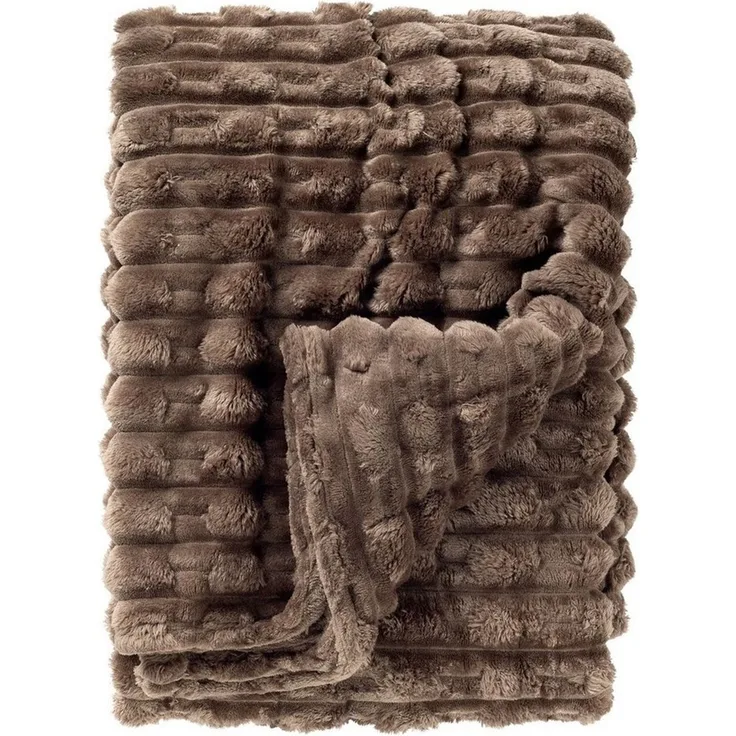Wohndecke Kuscheldecke 'Lucas' 150x200 cm - Driftwood - Taupe, Dutch Decor